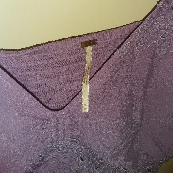 Free people Cecilia corset crop top blouse lilac berry - Picture 8 of 15